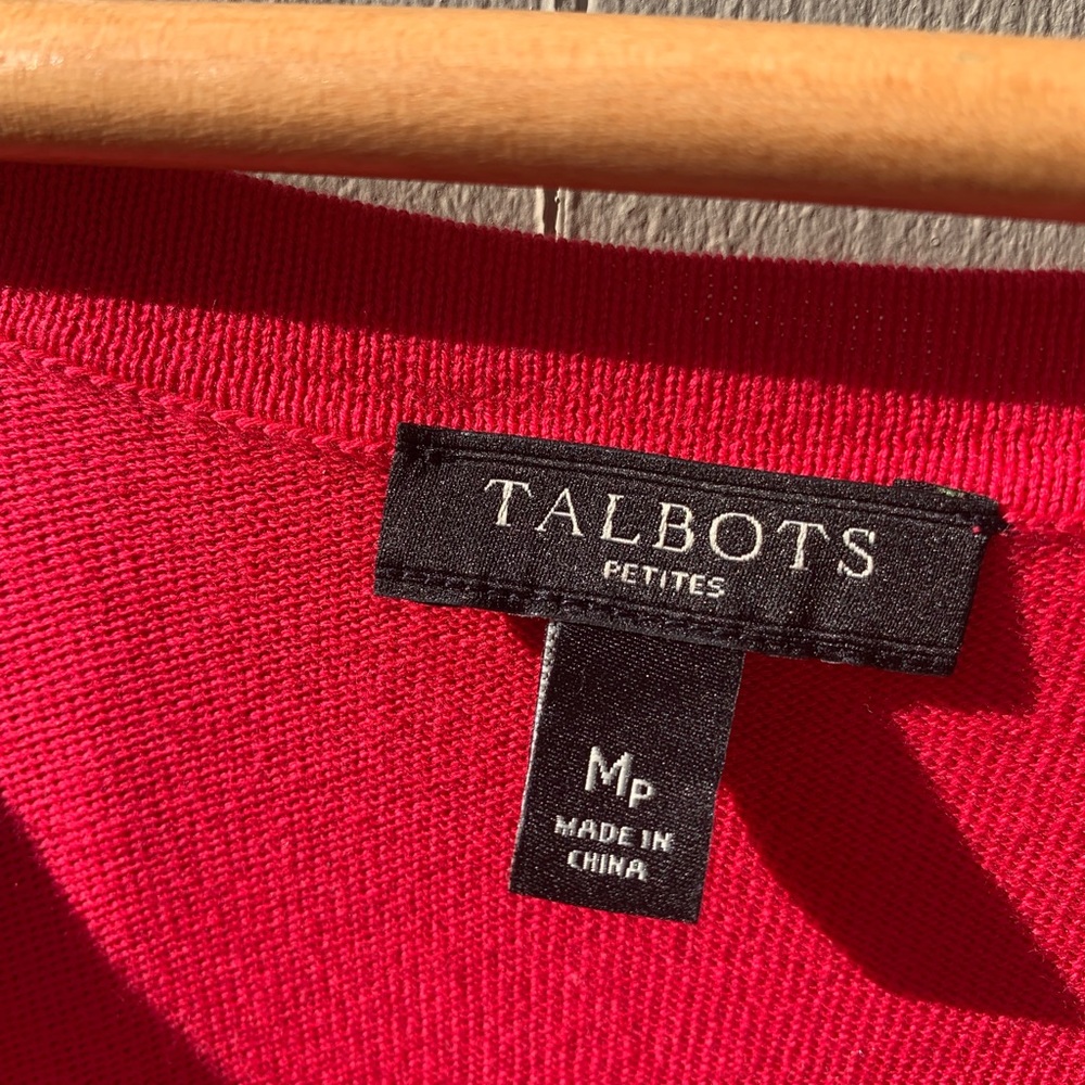 Talbots Petites Fuchsia/ Raspberry Short Sleeves … - image 3